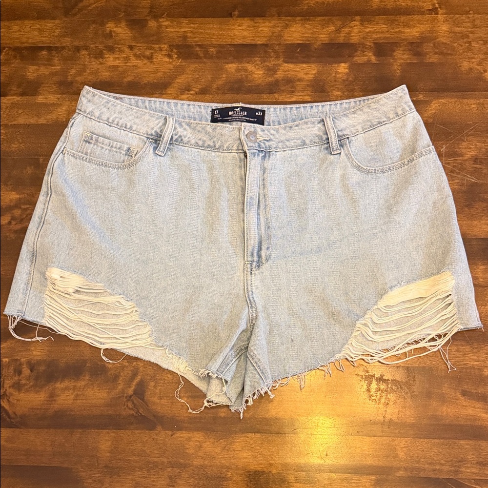 Hollister Denim Frayed Hem Shorts